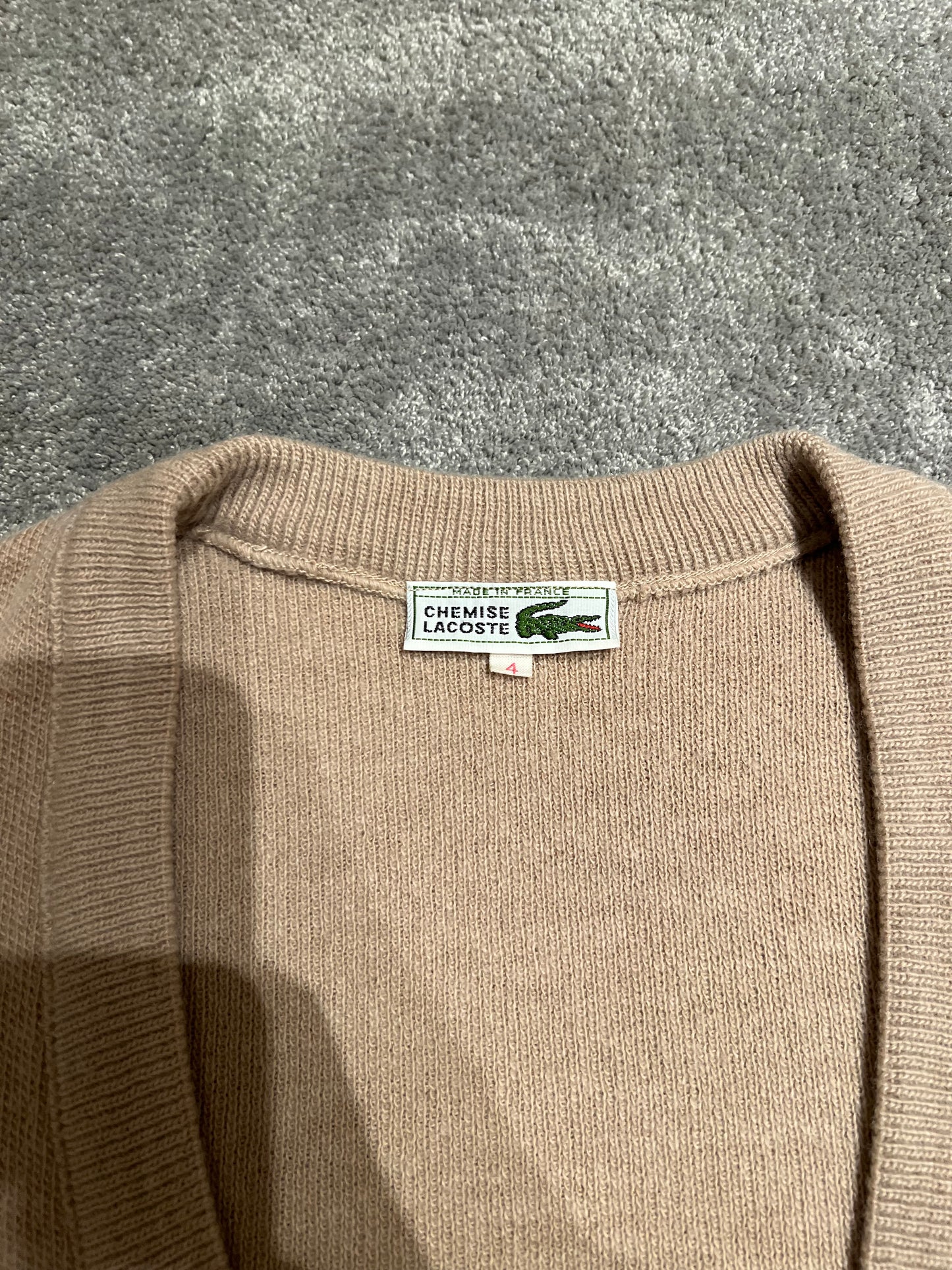 Cardigan vintage lacoste beige (L)