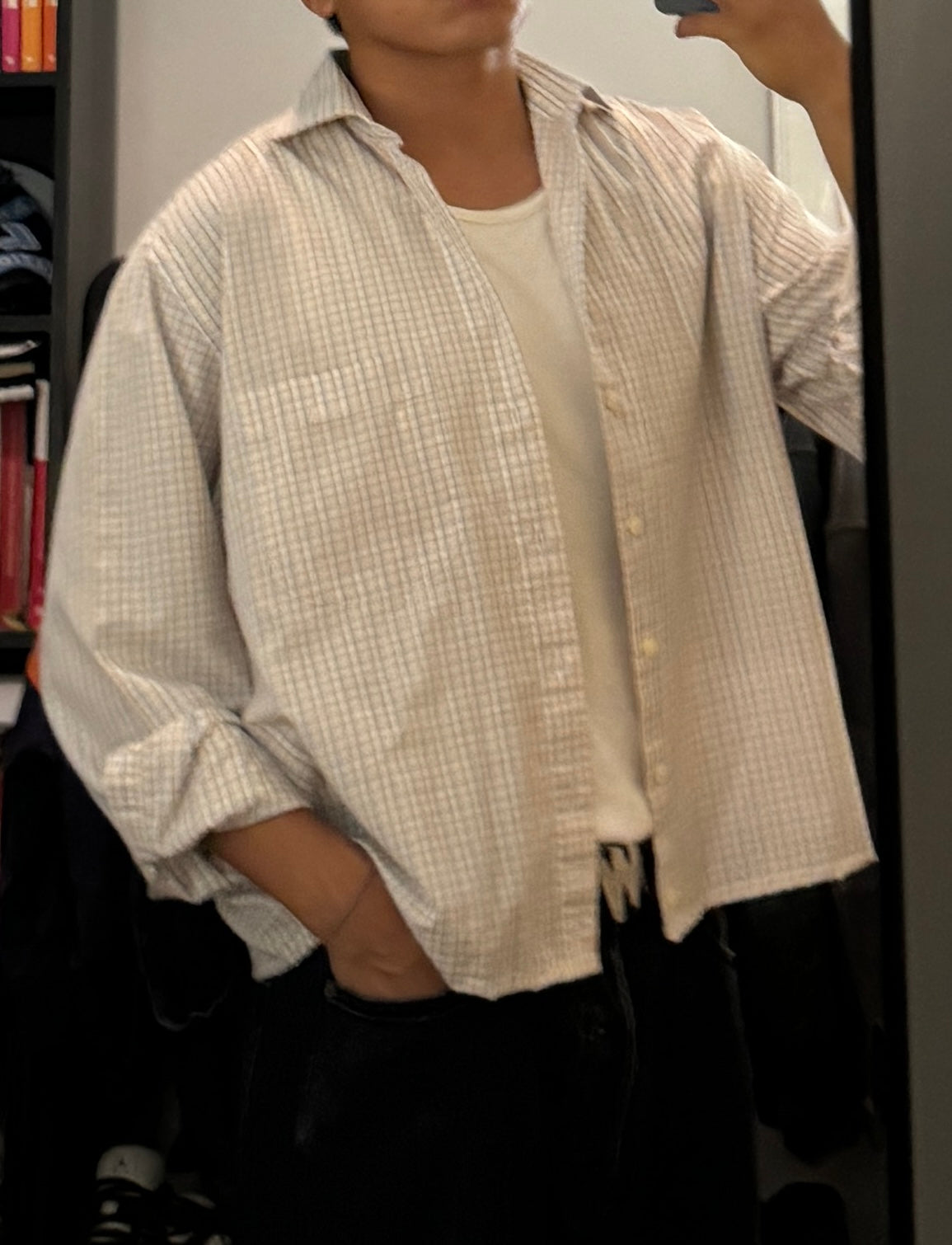 Cropped shirt Boxy fit (M)