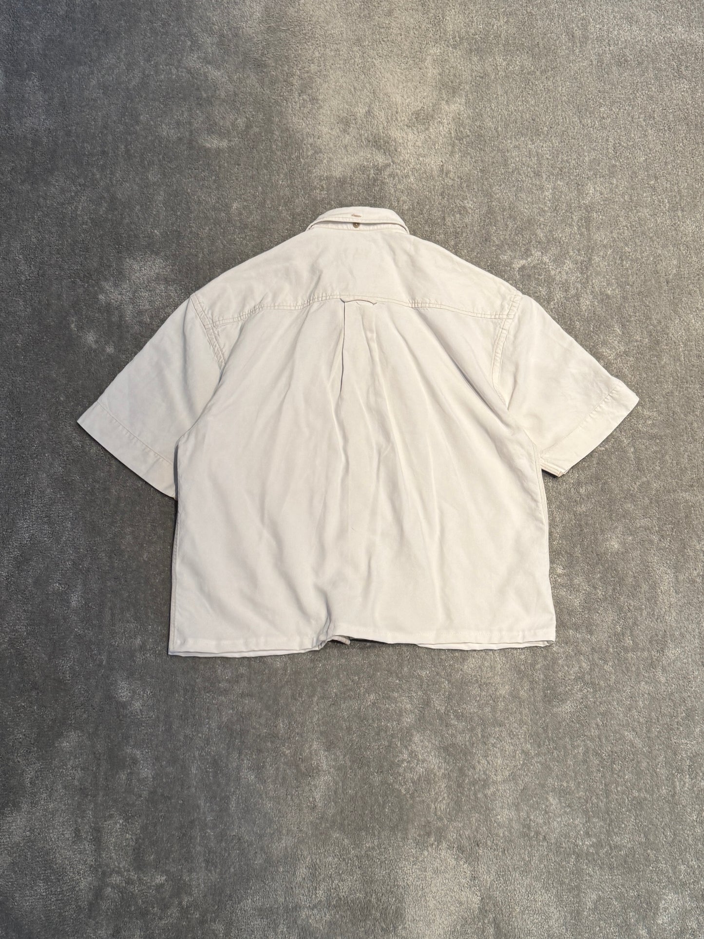 Cropped shirt Boxy fit misto lino (M)