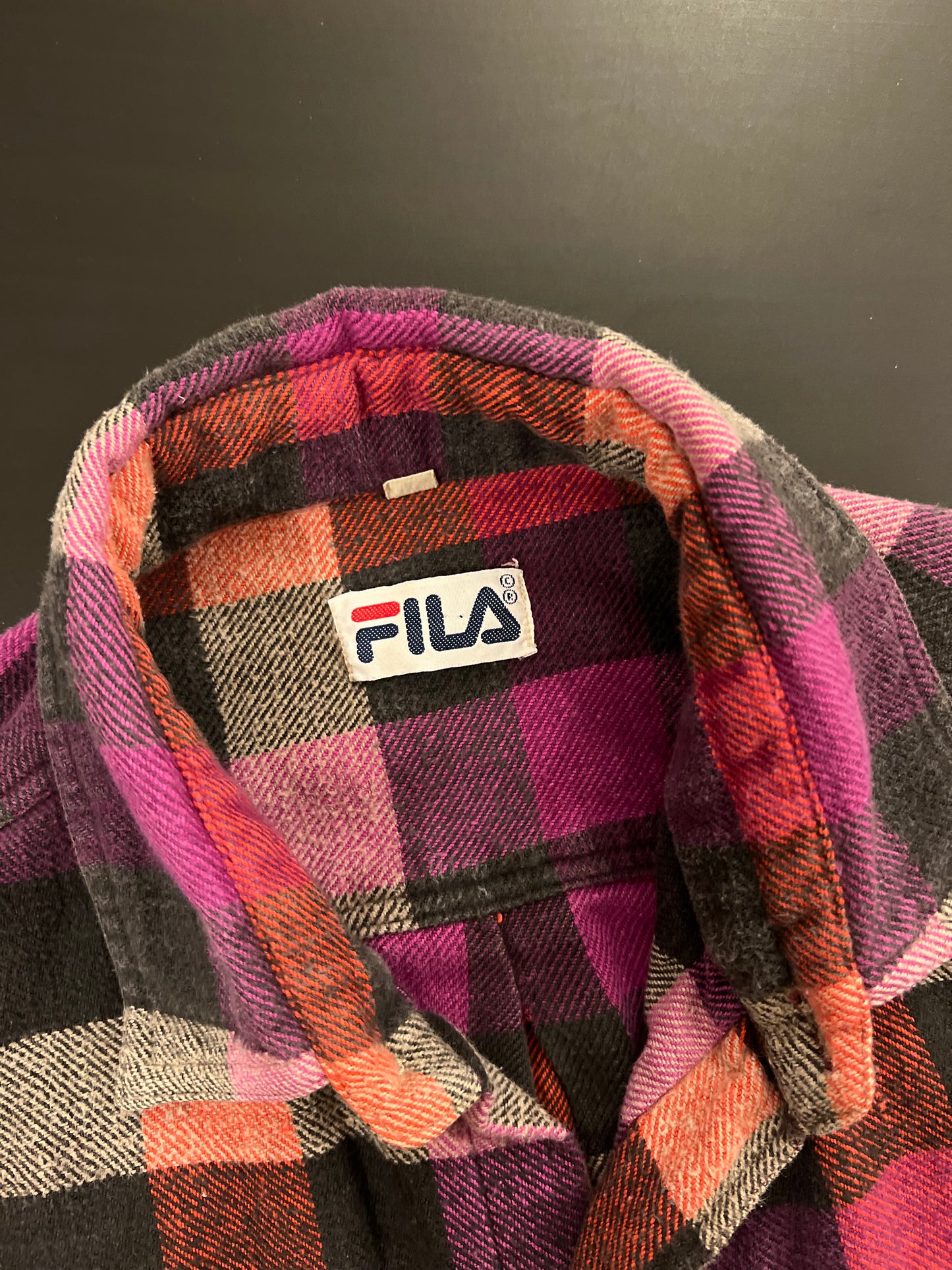 Cropped flanel shirt FILA Boxy fit (L)
