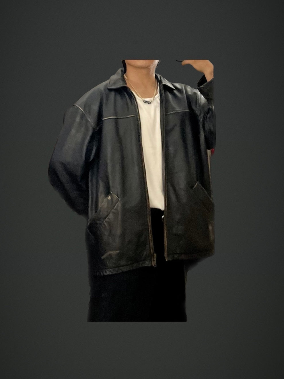 leather jacket vintage (XL)