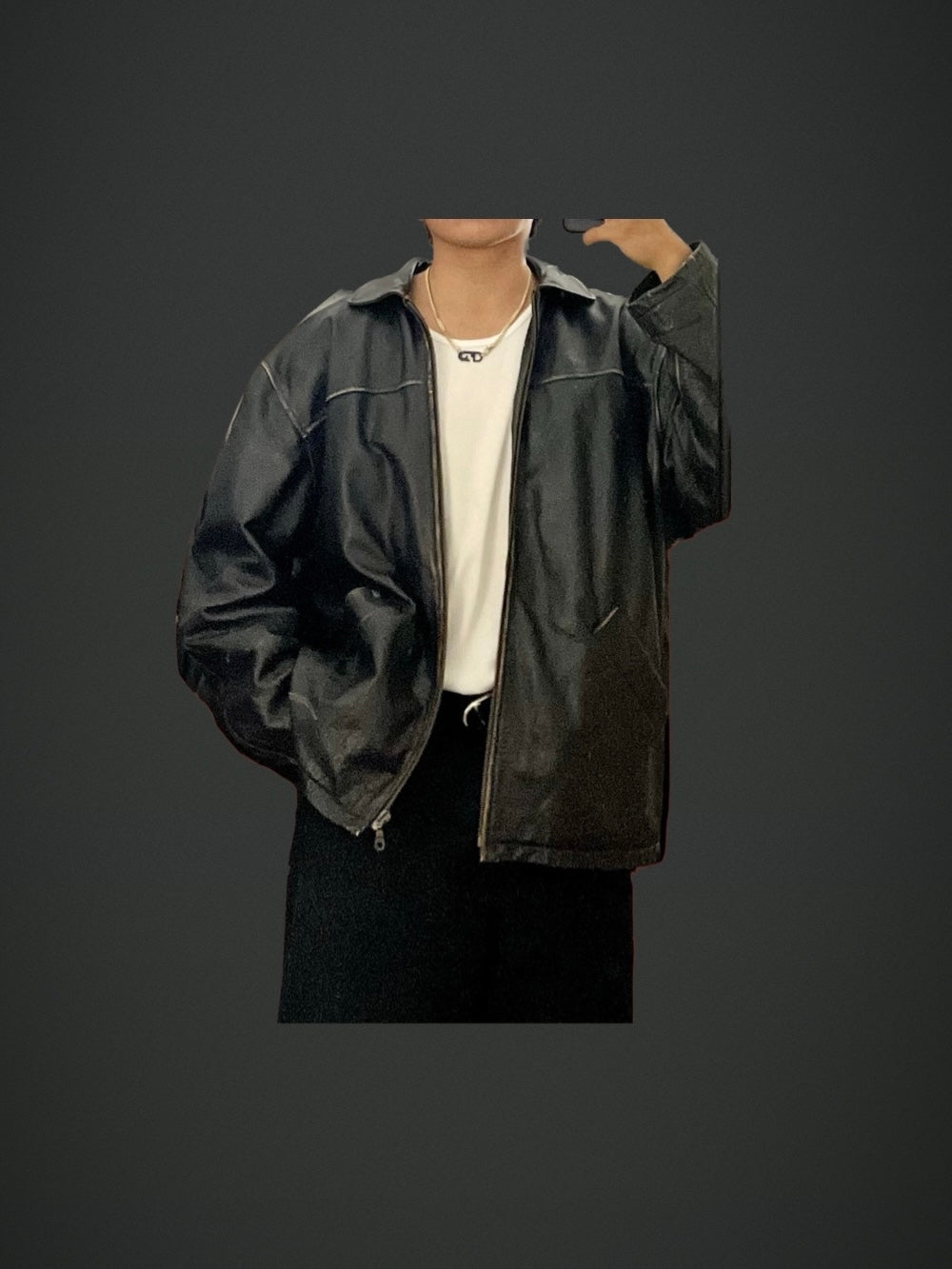 leather jacket vintage (XL)