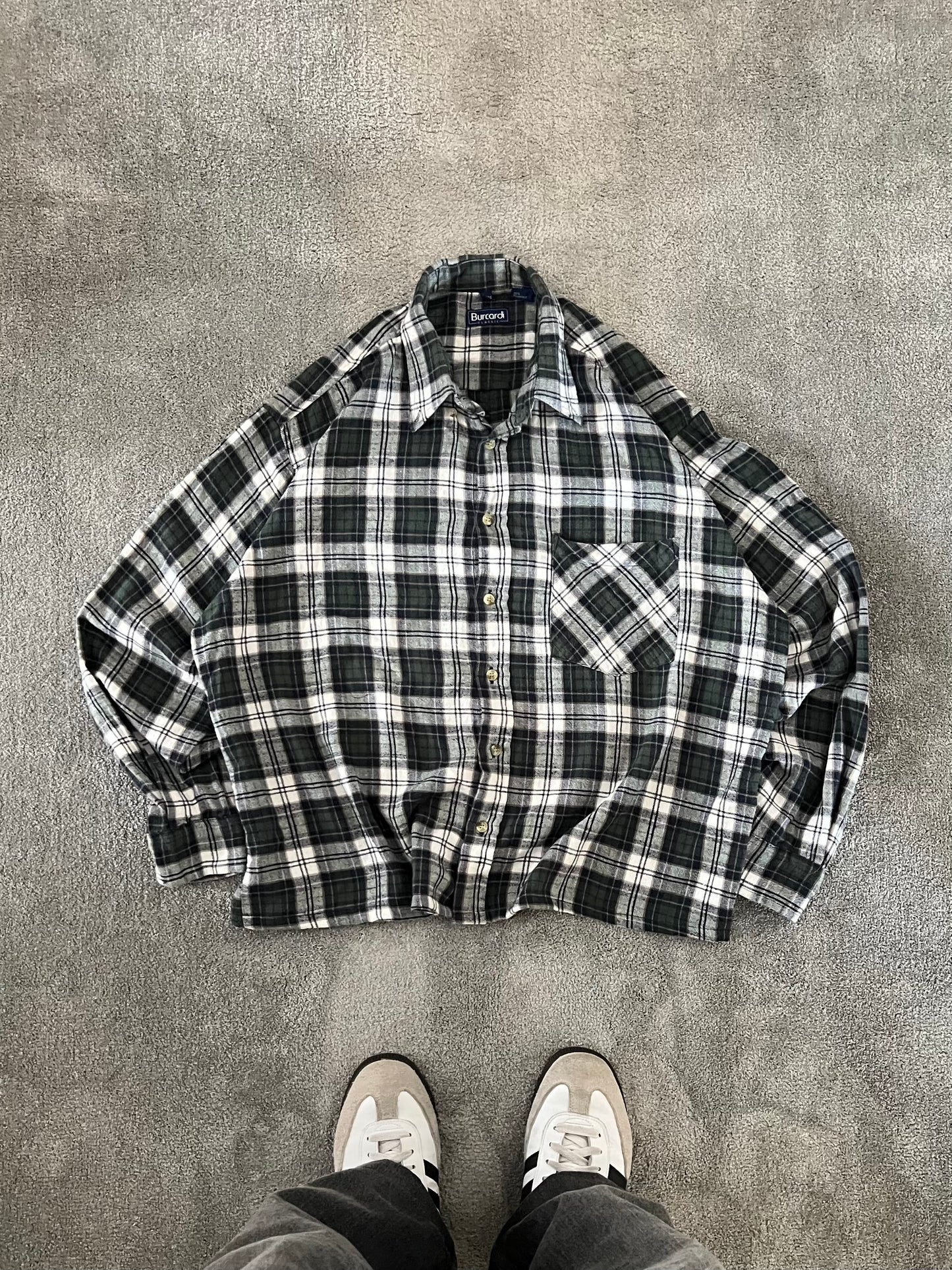 Cropped flanel shirt Boxy fit (L)