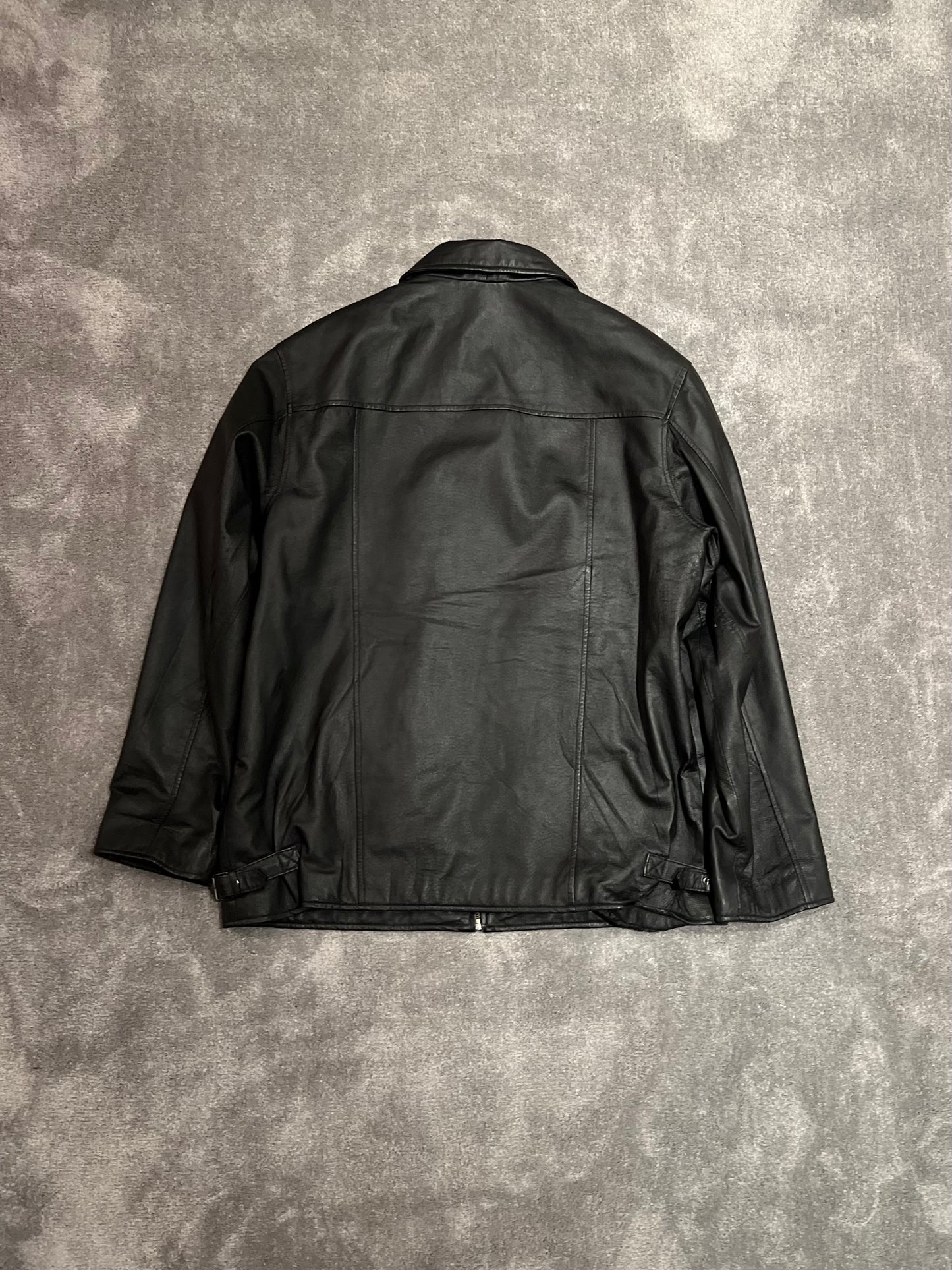 leather jacket vintage long fit (XL)