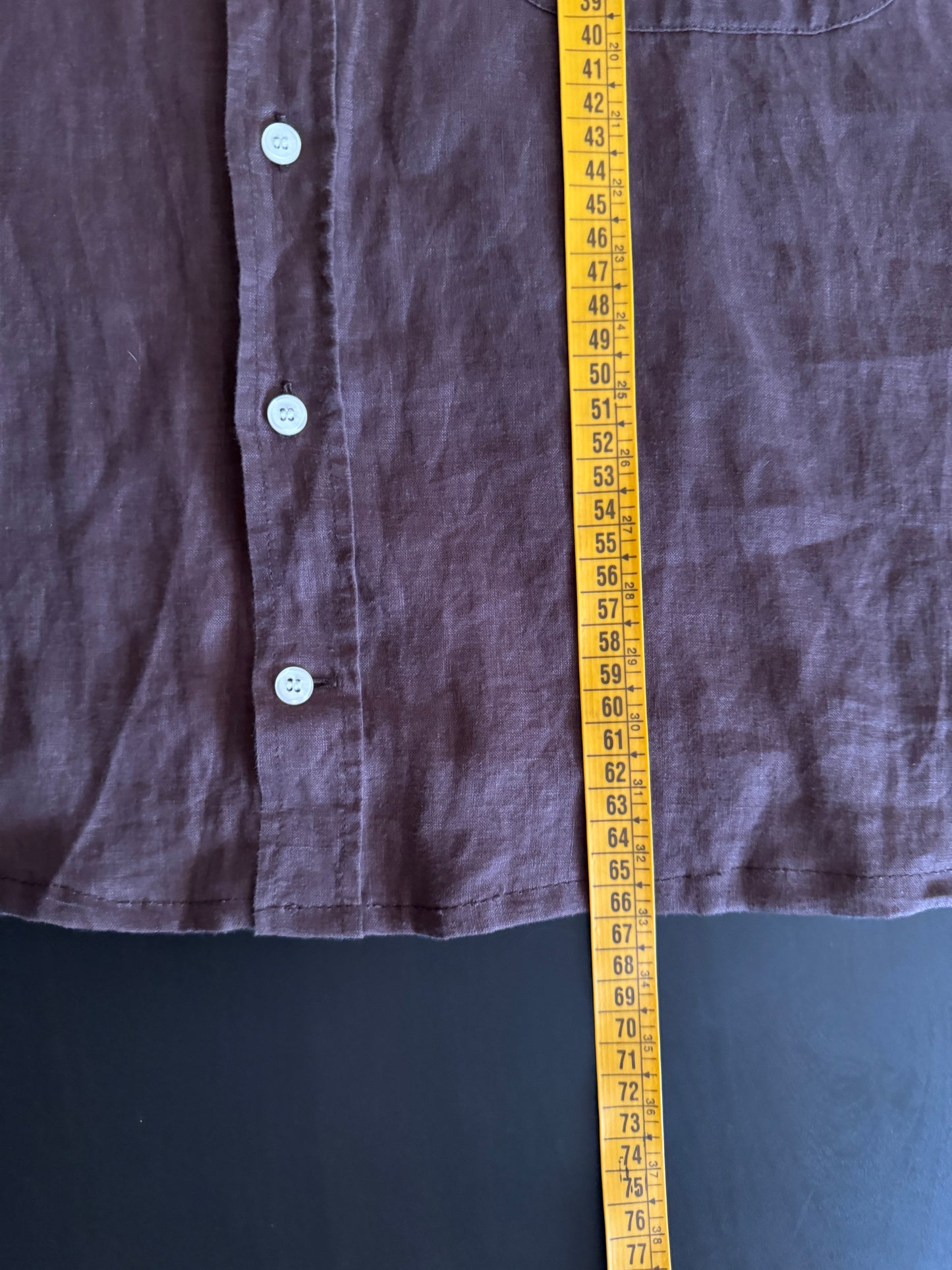 Cropped shirt Boxy fit in lino (XL - veste una L)