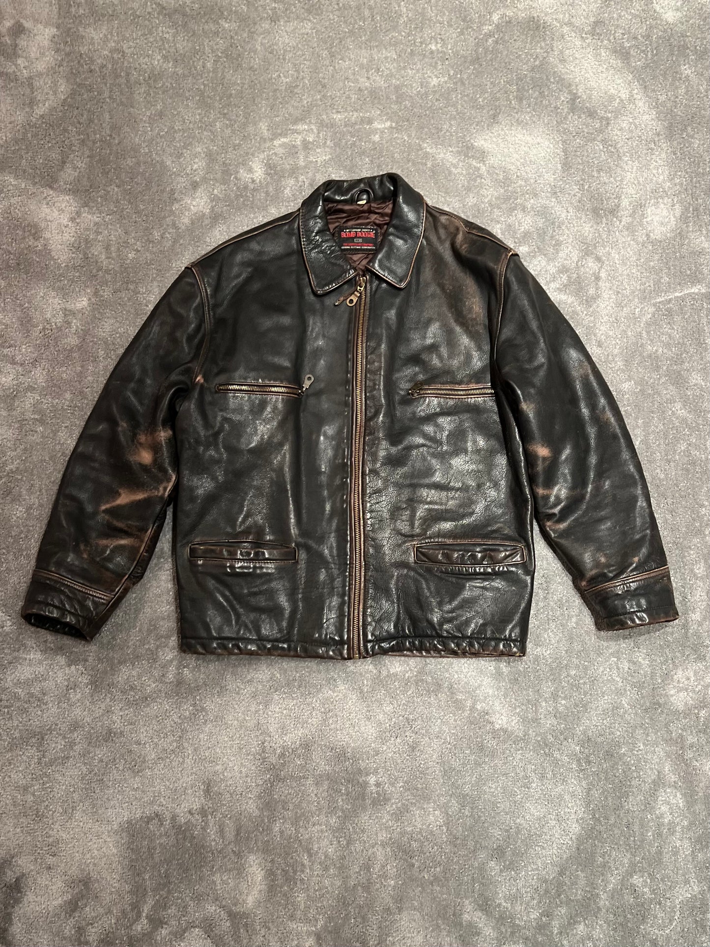 leather jacket vintage (M)
