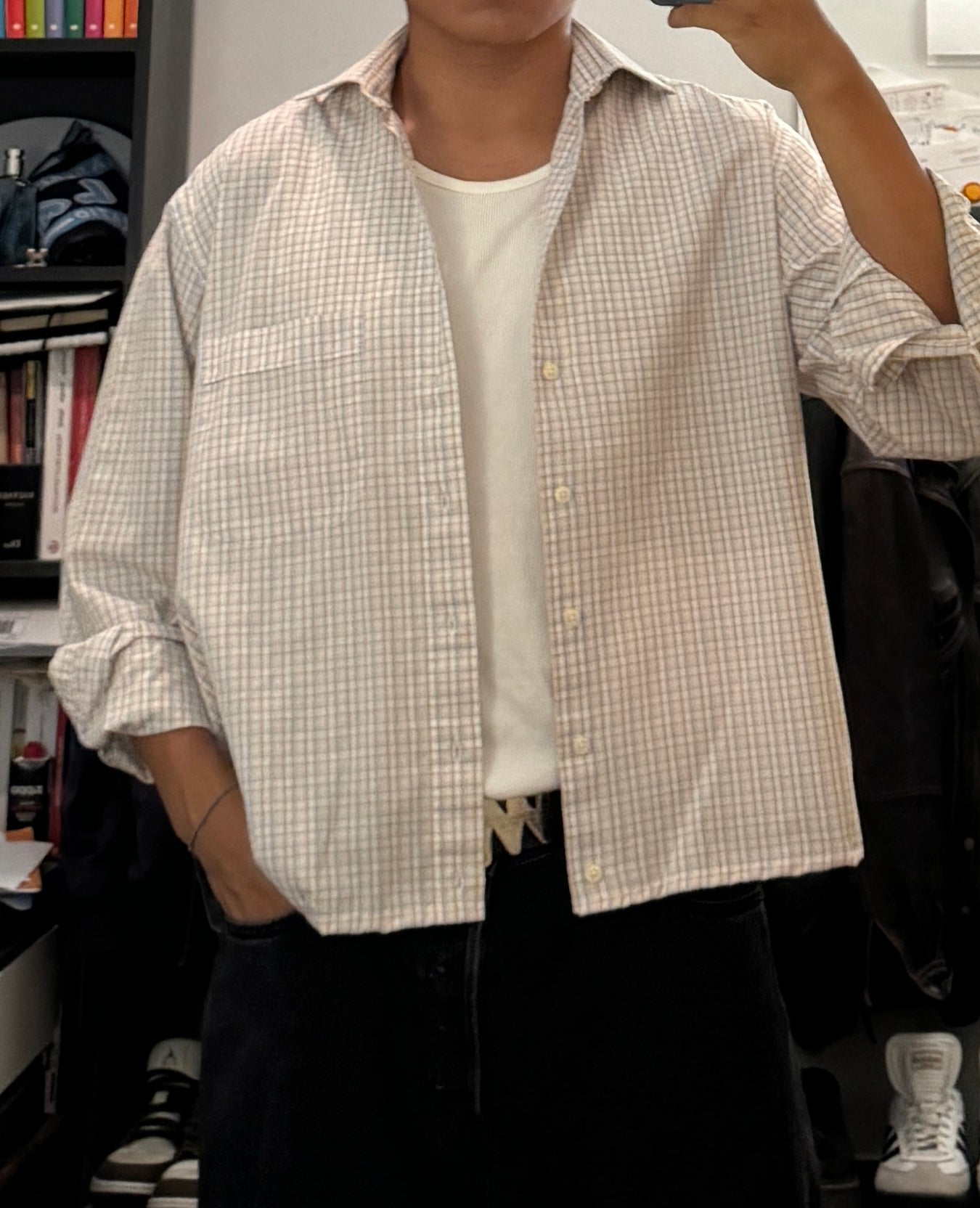 Cropped shirt Boxy fit (M)