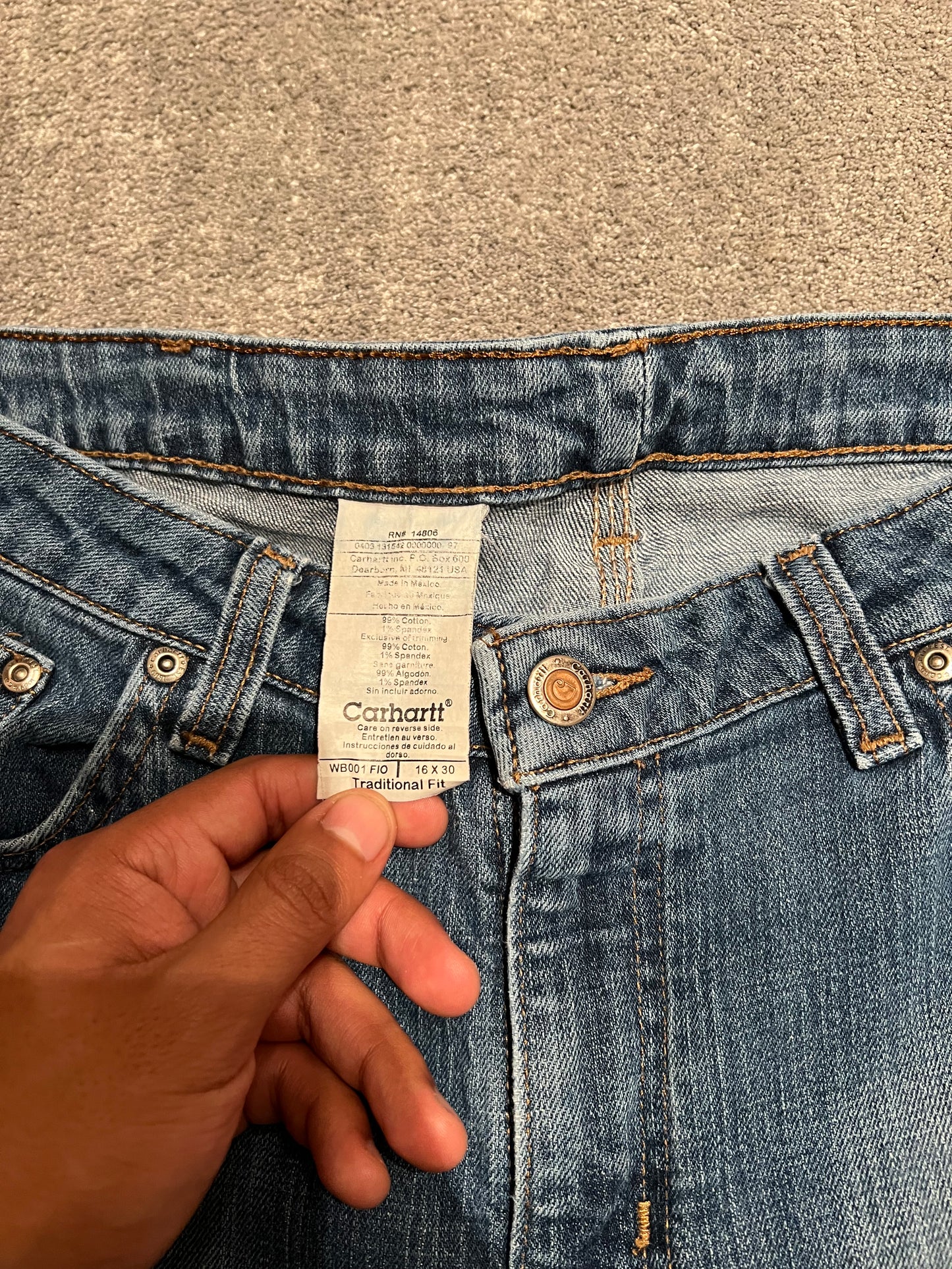 carhartt jeans vintage flared blu (16)