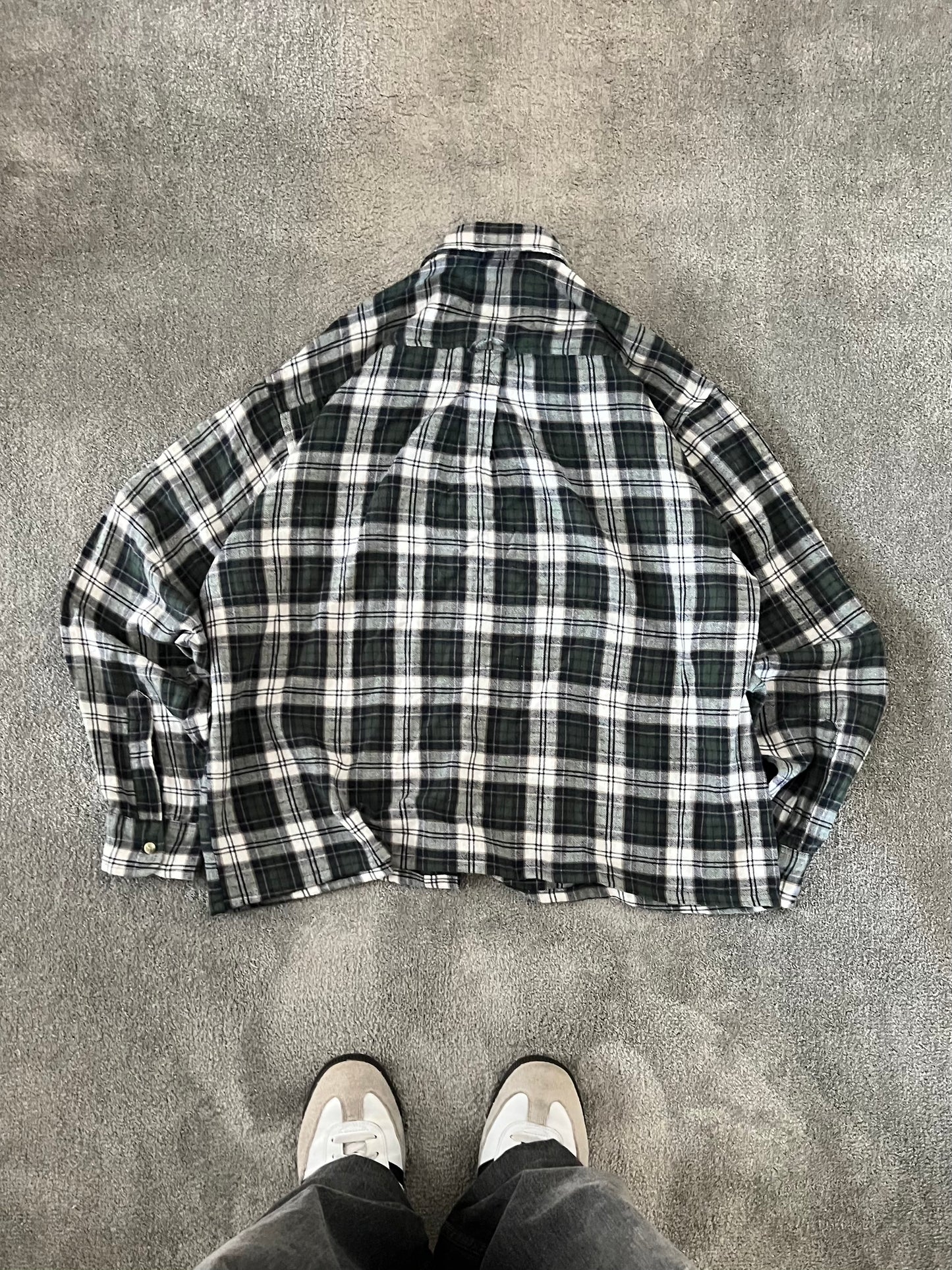 Cropped flanel shirt Boxy fit (L)