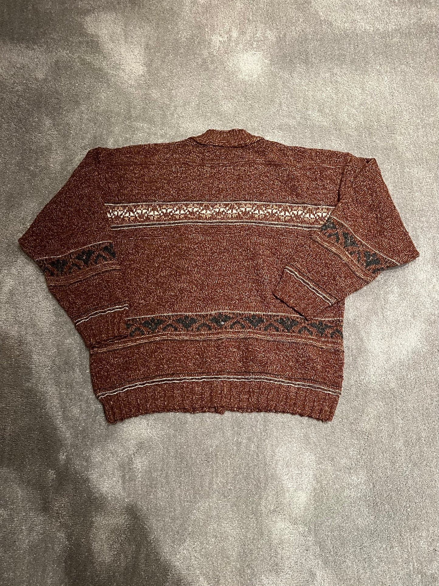 Cardigan vintage brown oversize (M)