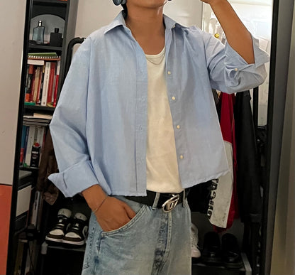 cropped shirt boxy fit