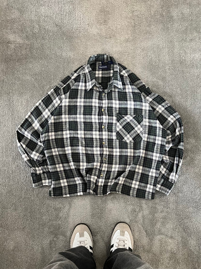 Cropped flanel shirt Boxy fit (L)
