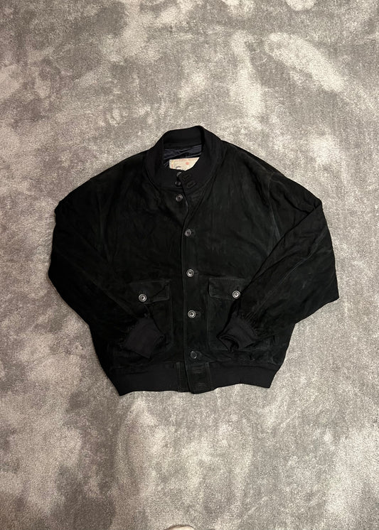 bomber leather jacket (M)