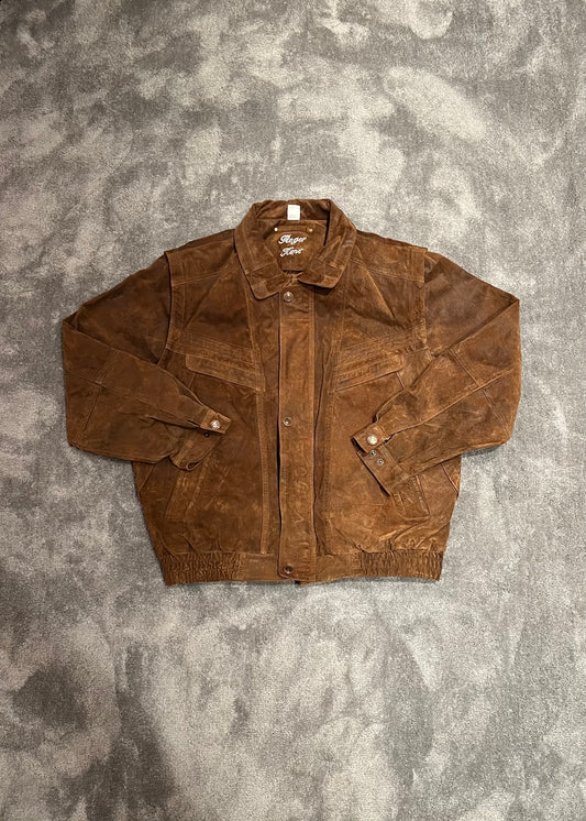 leather jacket vintage oversize (XL)