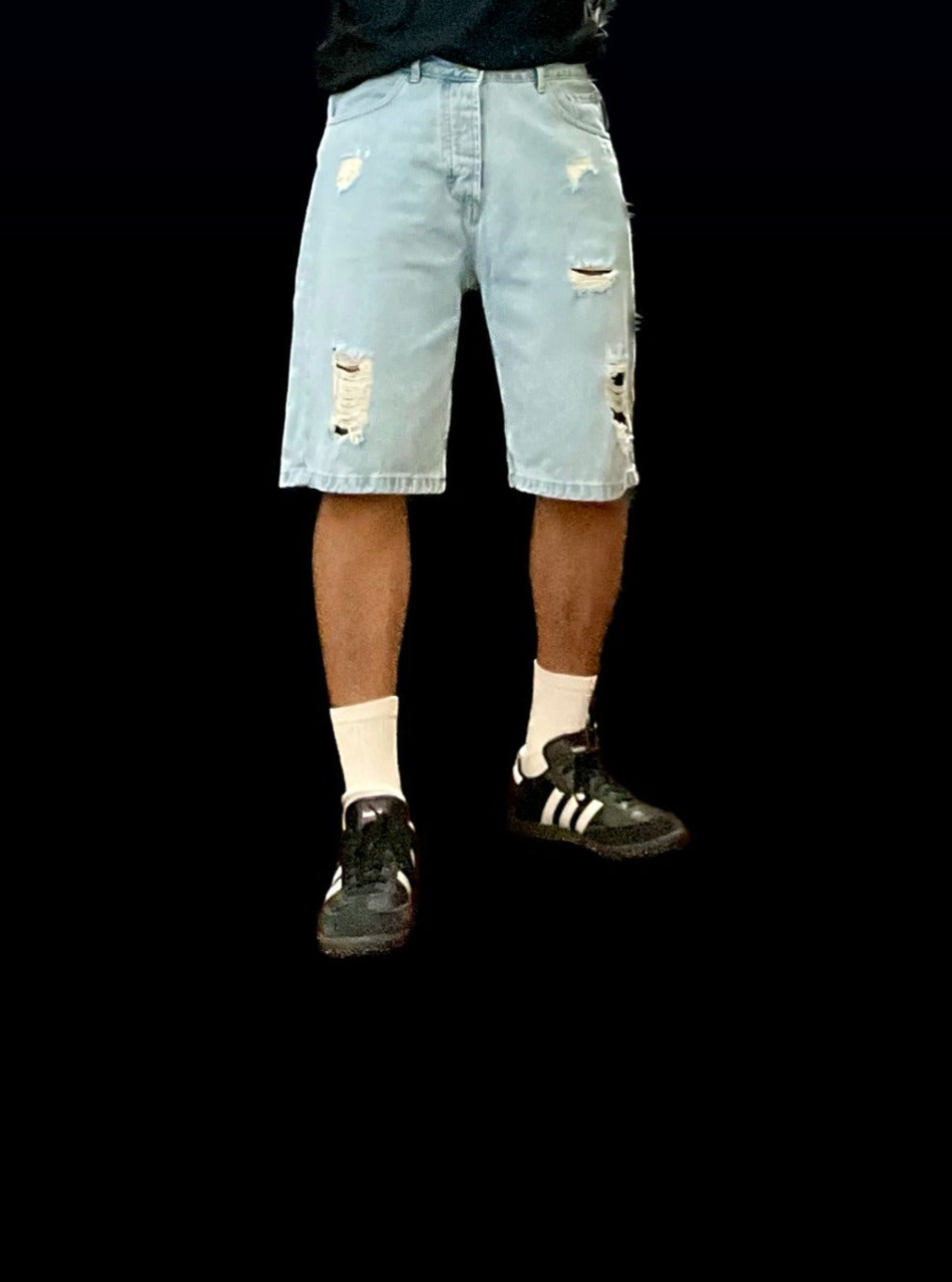 Jorts baggy destroyed effect