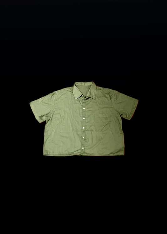 cropped shirt green