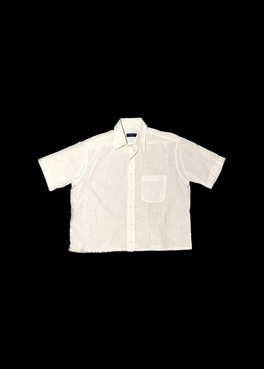 Cropped shirt white lino