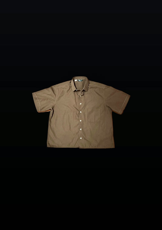 Cropped shirt brown